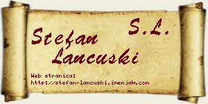 Stefan Lančuški vizit kartica
